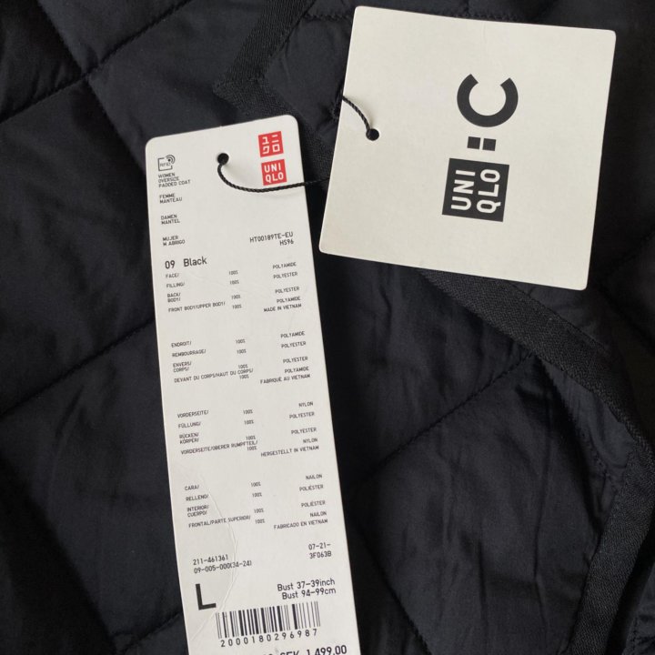 Пальто Uniqlo:C, черный, L