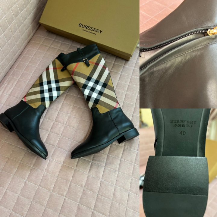 Burberry новые сапоги кожа