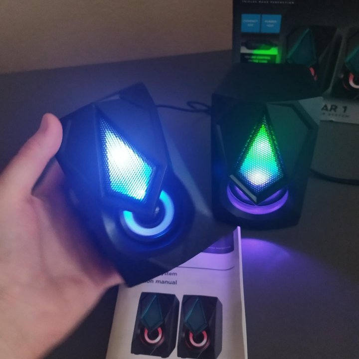 Колонки с RGB Подсветкой для ПК