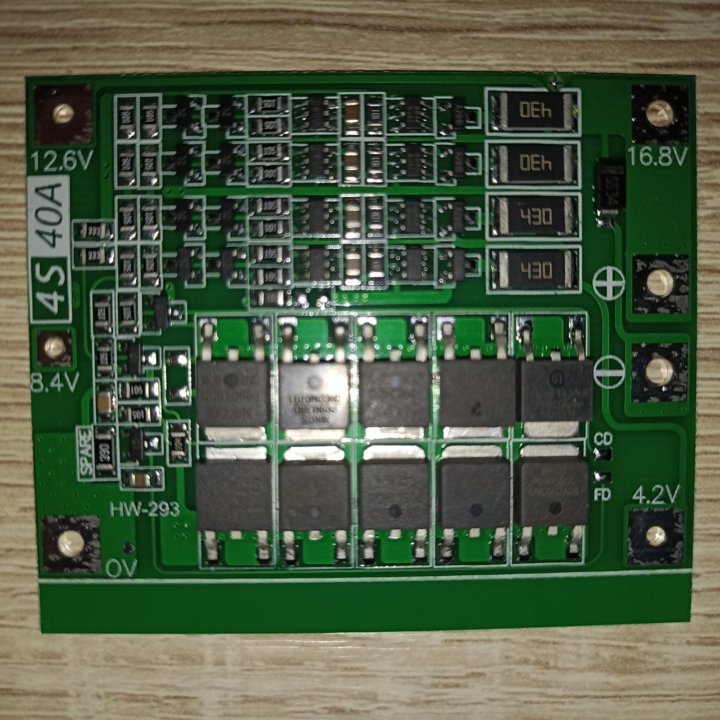 BMS 4S 40A плата защиты 14,4В, 16.8В