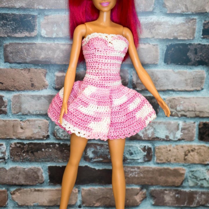 Вязаная одежда для куклы барби barbie
