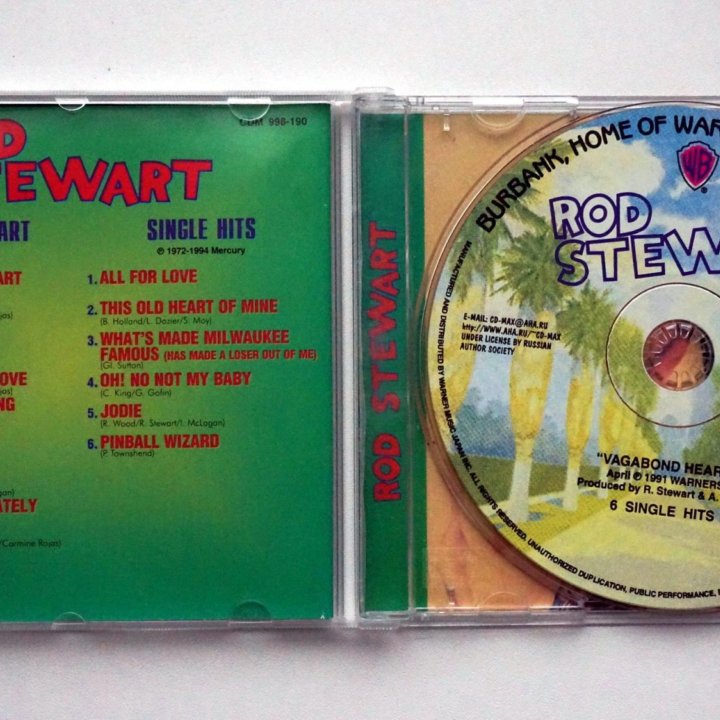 CD Rod Stewart - Vagabound Heart / Single Hits