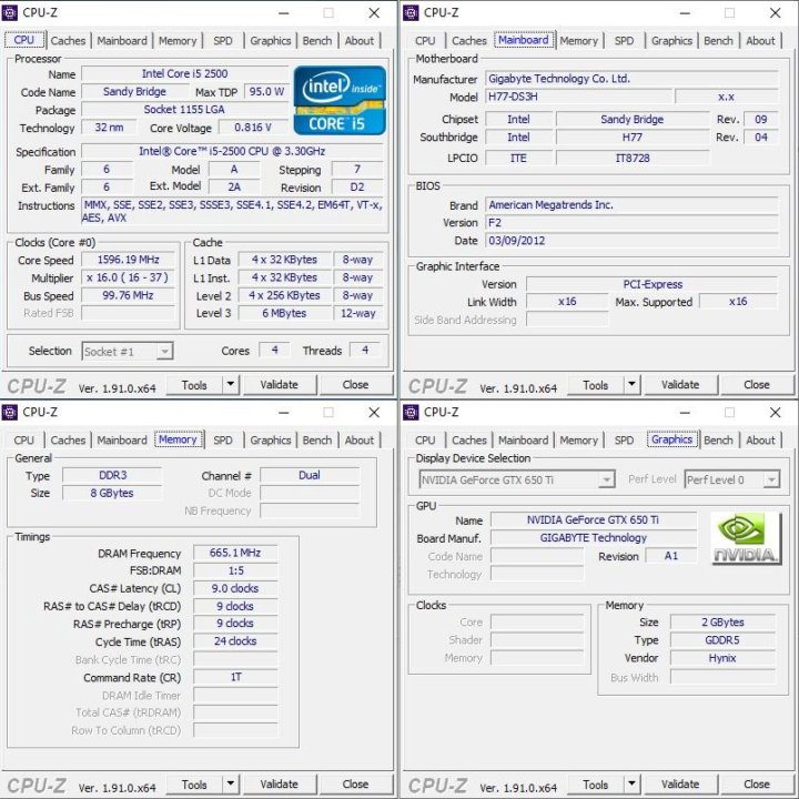 Системный блок i5-2500/8Gb/1Tb HDD/2Gb GTX650 Ti