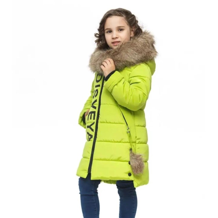 Пальто зимнее пуховик Disvey на 7-9 лет