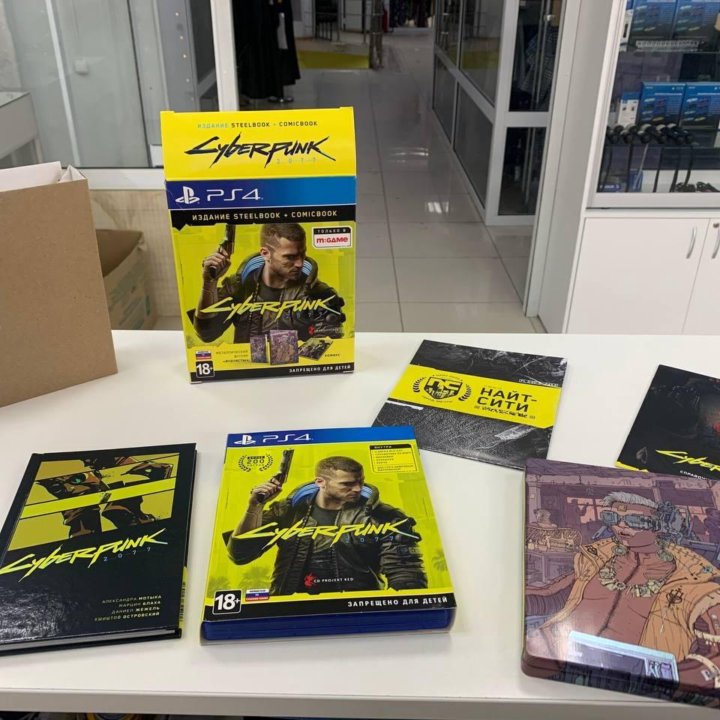 CYBERPUNK 2077 (PS4, БУ, STEELBOOK + COMICBOOK)