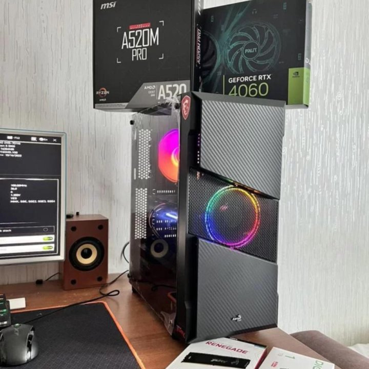 Игровой пк ryzen 5 5500/RTX 4060/16gb/ssd1tb