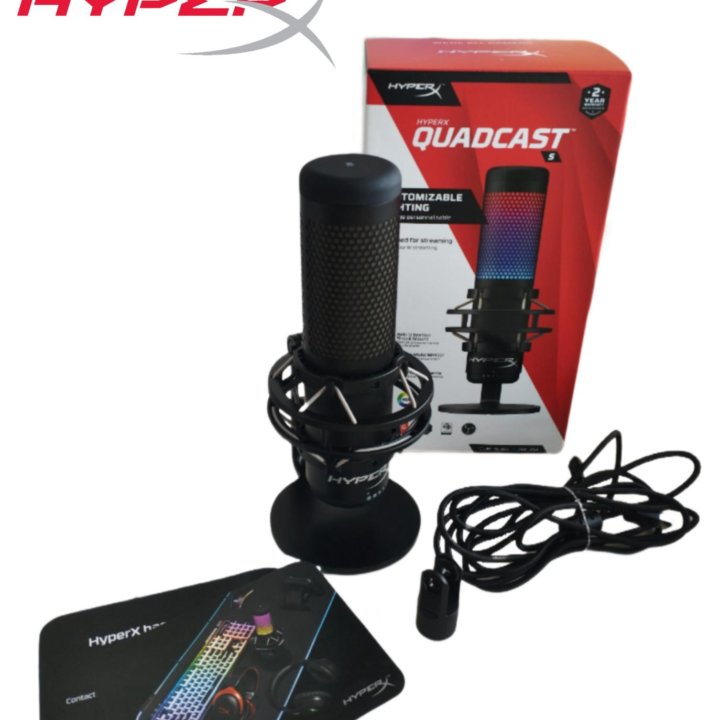 Микрофон HyperX QuadCast S чёрный