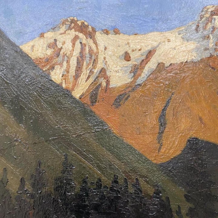 Картина маслом на холсте «На Кавказе».