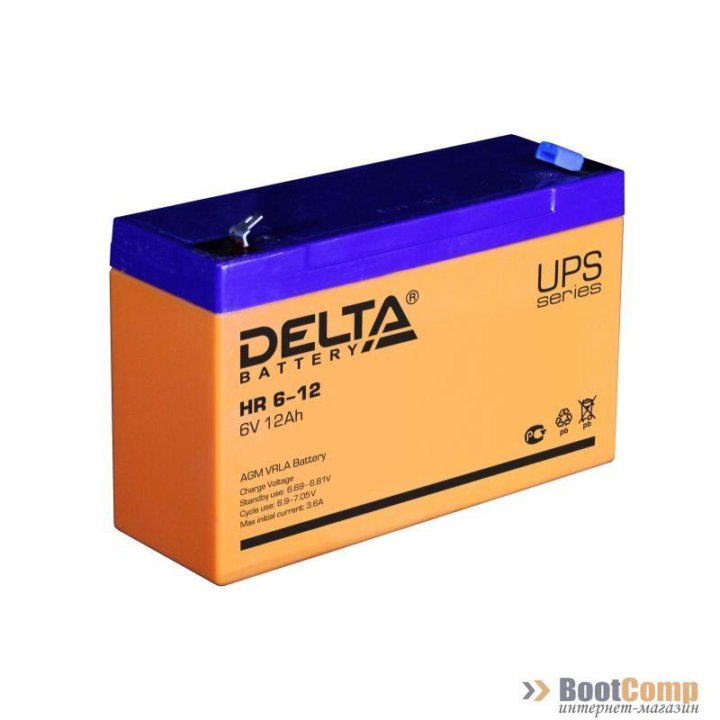 Батарея 6V/12Ah DELTA HR 6-12 клеммы F1