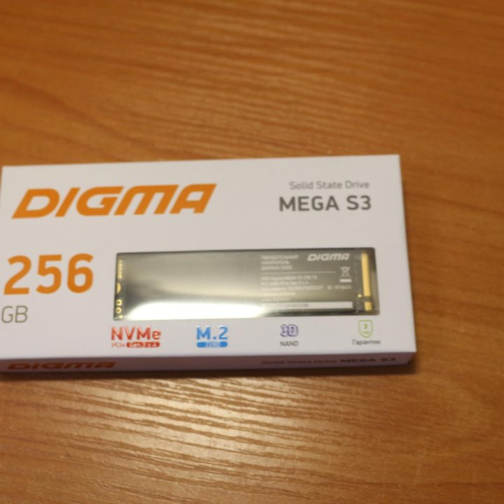 Новый SSD накопитель Digma 256Gb M2 2280 NVMe