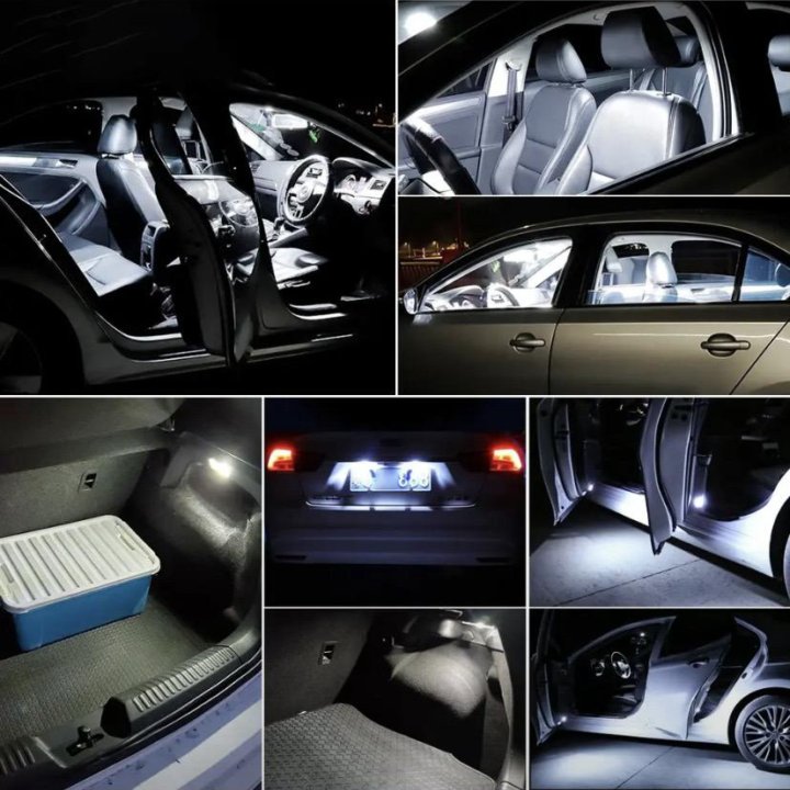 Светодиодные лампочки для подсветки салона авто