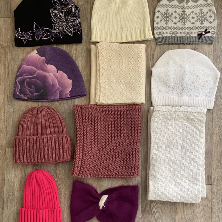 Женские шапки, комплекты разные