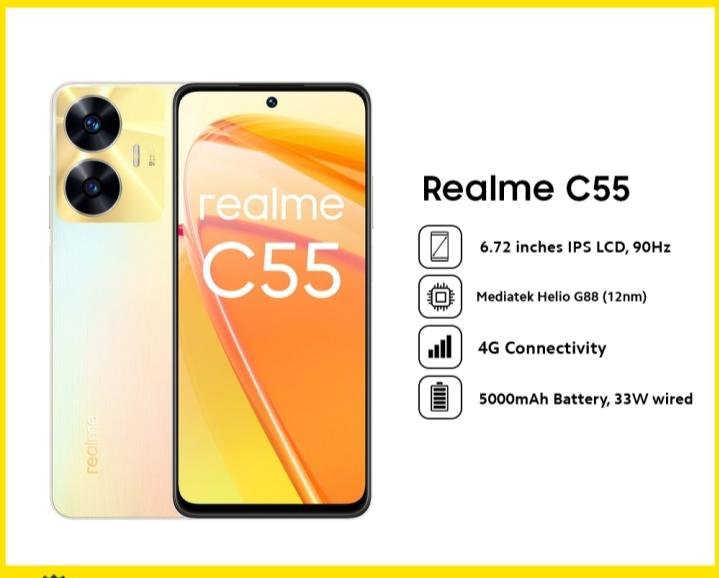 realme C55 8 / 256 Gb Gold. Новый.