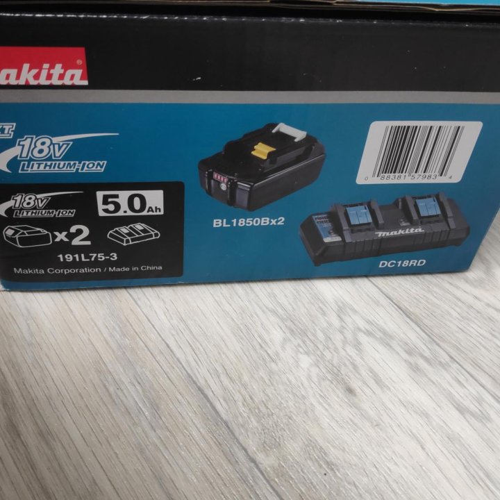 Набор аккумуляторов makita ЗУ+ bl1850(2шт)