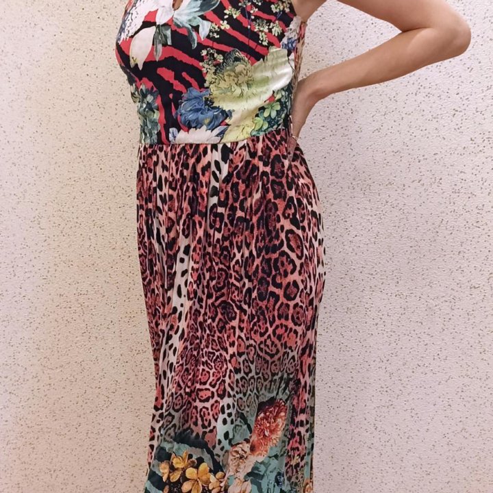 Женское летнее макси платье-сарафан (38 размер)