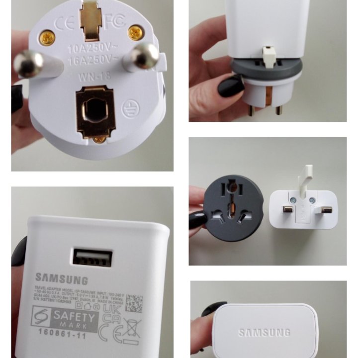 Адаптер Samsung USB EP-TA50UWE Европа + переходник