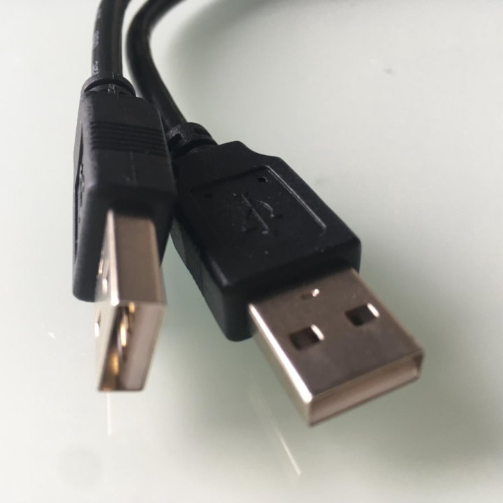 Сдвоенный USB 2.0 переходник удлинитель папа-мама