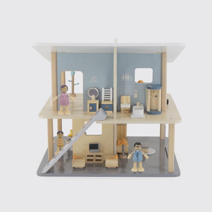 Кукольный домик деревянный Viga toys с мебелью