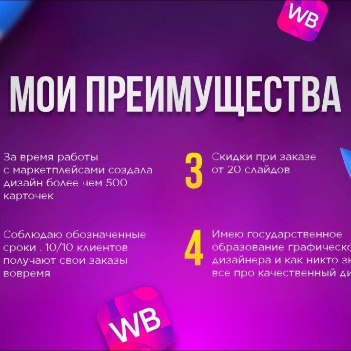 Инфографика для маркетплейсов Wildberries Ozon