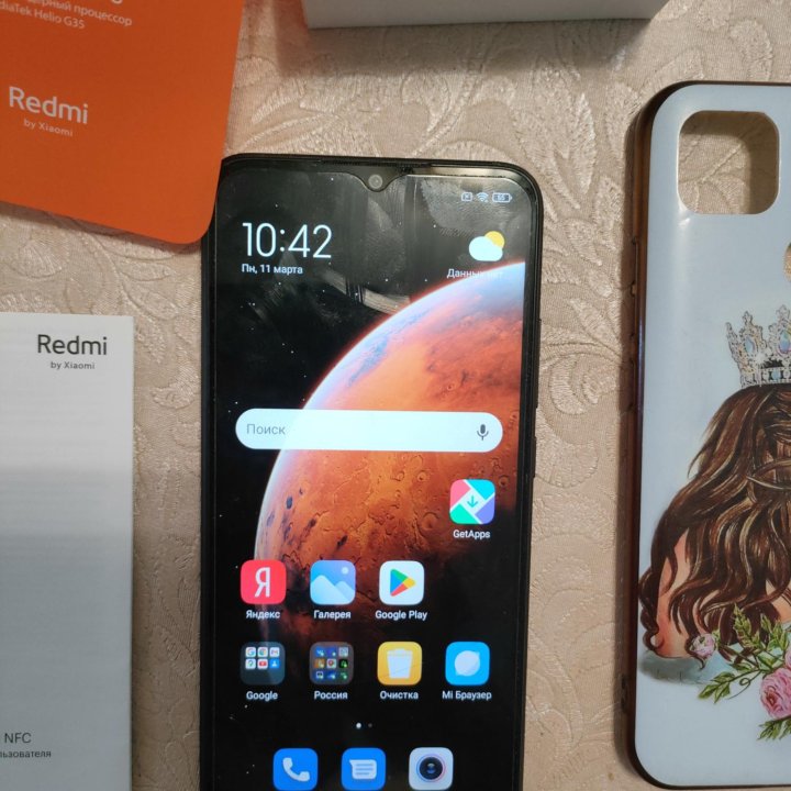 Телефон redmi 9С с FNC и отпечатком пальцев