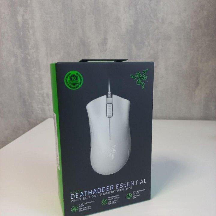 Игровая мышь razer deathadder essential white