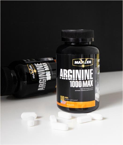 Аргинин, Arginine 1000 MAX, Maxler, 100 таб.