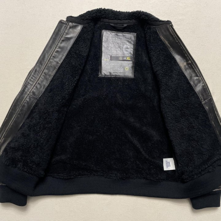 Gap Leather Sherpa Bomber Jacket