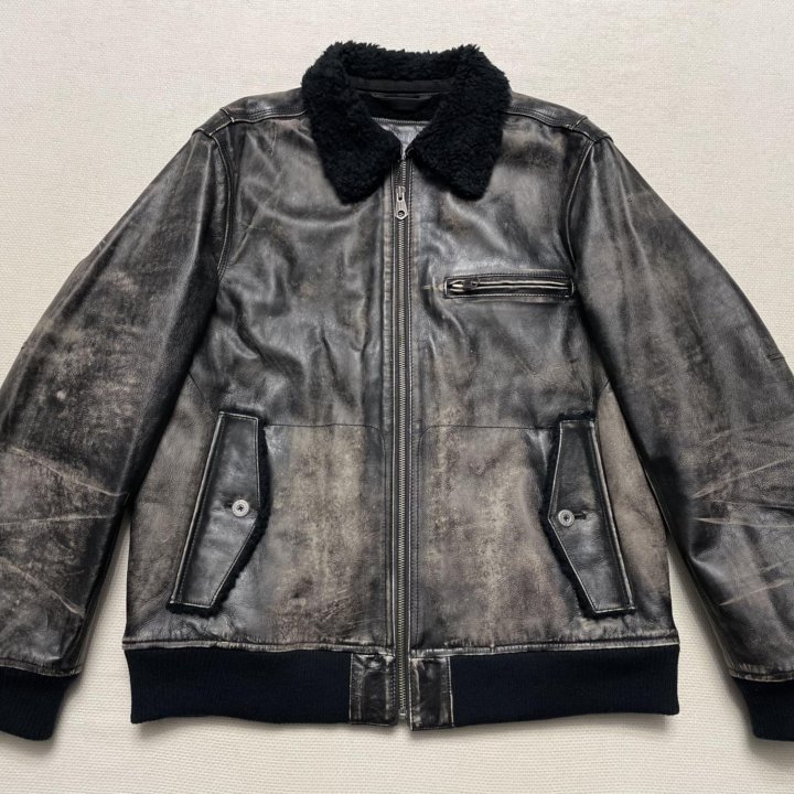 Gap Leather Sherpa Bomber Jacket