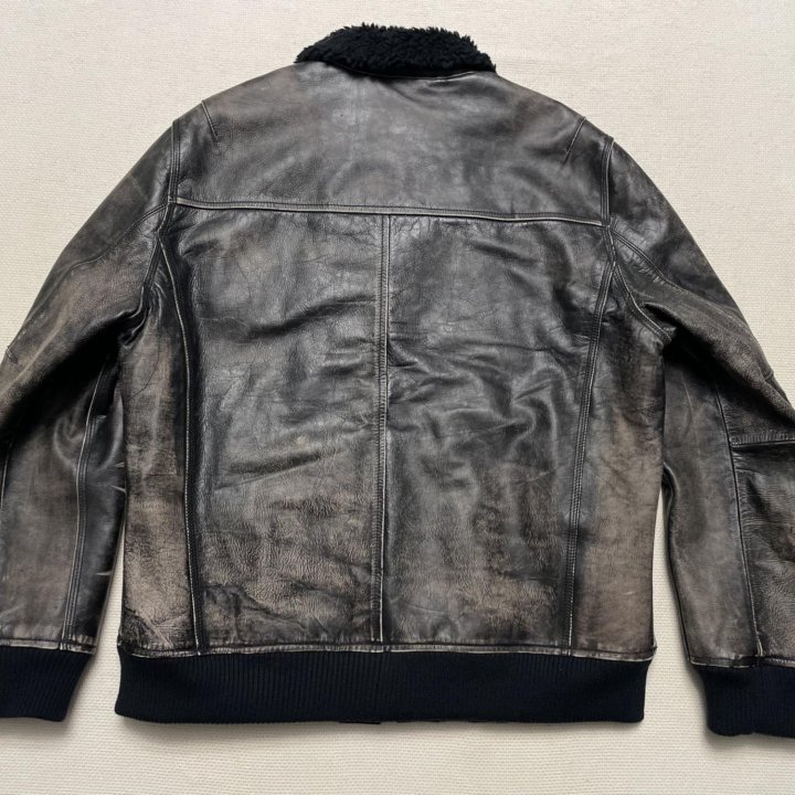 Gap Leather Sherpa Bomber Jacket