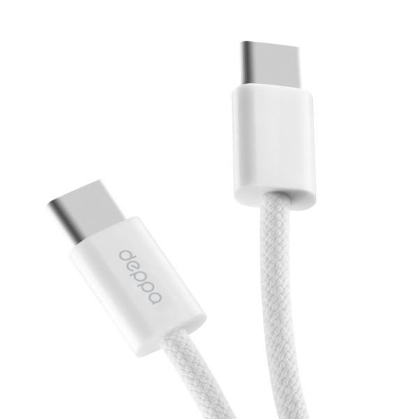 Кабель Deppa Original Cable USB-C - USB-C 5А 60Вт 1м White (72554)