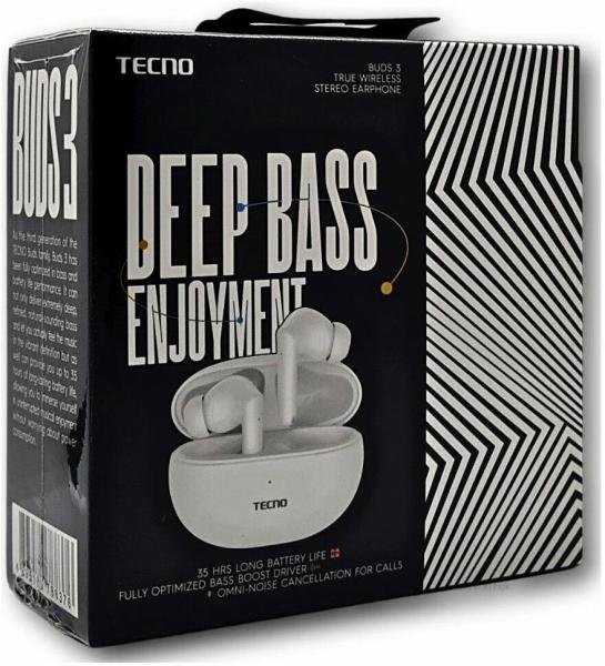 Беспроводные наушники Tecno Buds 3 White