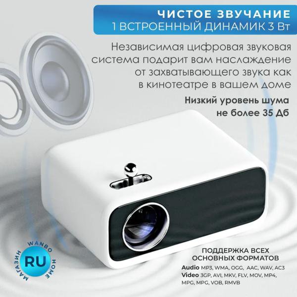 Проектор Wanbo Projector mini White (Белый)