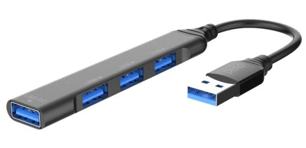 USB Разветвитель Pero MH01 4в1 Серый