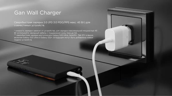 СЗУ VLP USB Type-C Fast Wall Charger 45W White