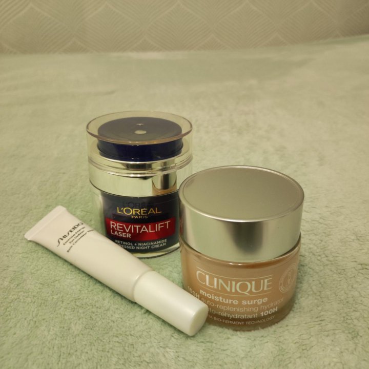 Кремы для лица Clinique, Shiseido, L'oreal.