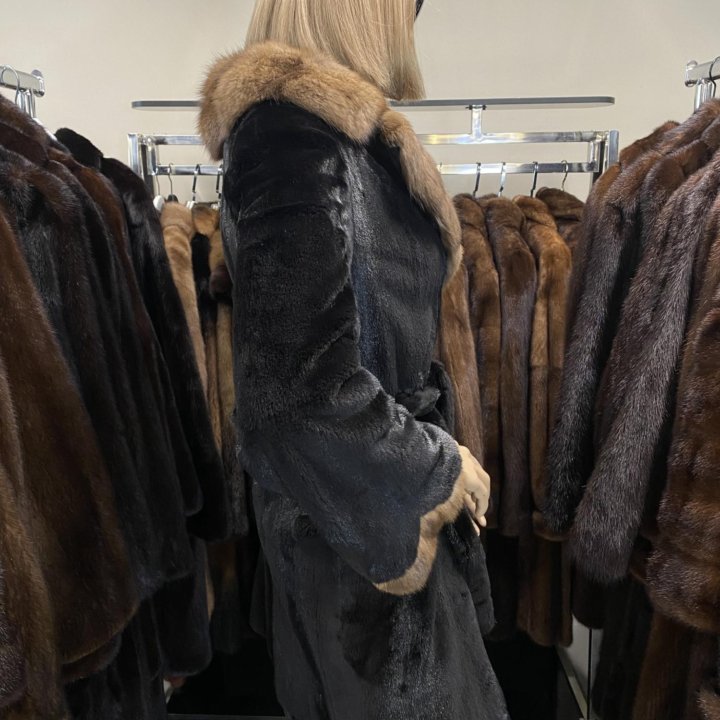 Kopenhagen fur. Аукционная норковая шуба с куницей 46-48р.