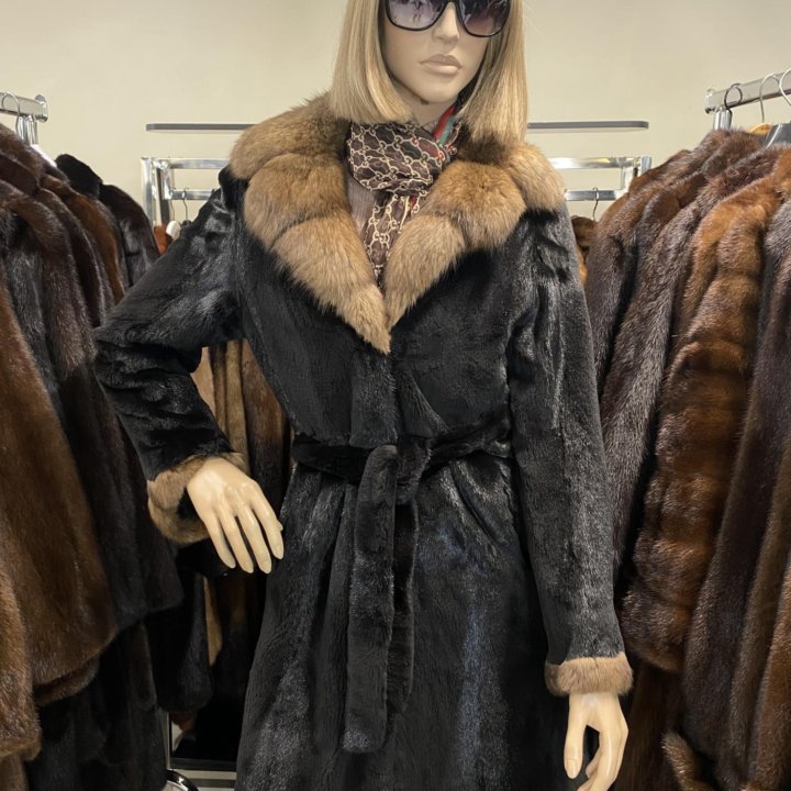 Kopenhagen fur. Аукционная норковая шуба с куницей 46-48р.