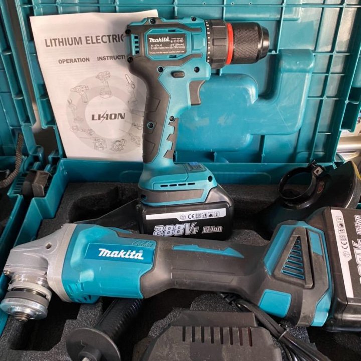 Makita УШМ +шуруповерт безщеточный 288vf