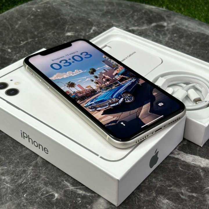 iPhone 11 128Gb White Полный комплект Магазин Чек