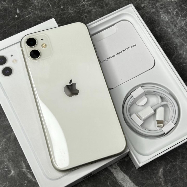 iPhone 11 128Gb White Полный комплект Магазин Чек