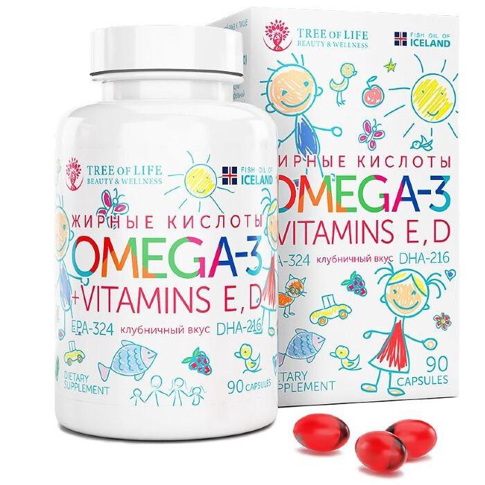 Омега 3 Tree of Life Omega 3 kids 90 капсул