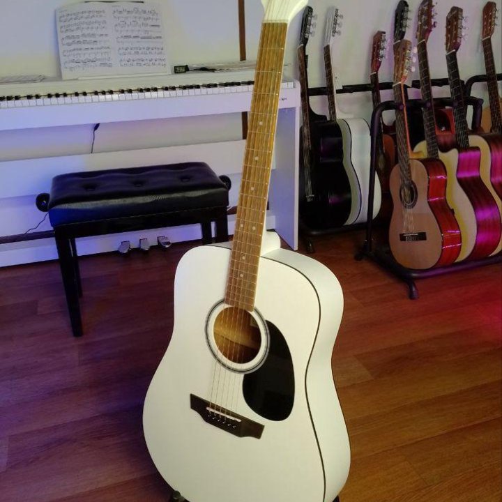 Новая акустическая гитара, дредноут JET JD-257 WHS