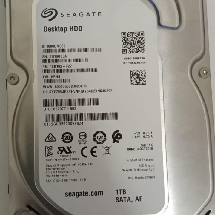 Seagate 1 ТБ Внутренний жесткий диск (ST1000DM003)