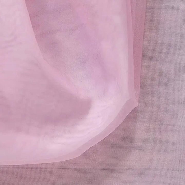 Тюль розовая новая 200х200