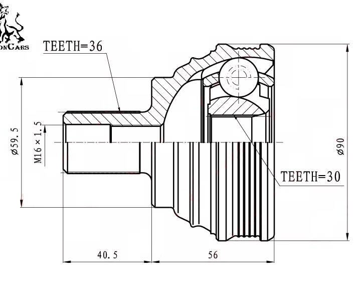 Шрус наружный Skoda Octavia A5 2004-2013 HOLA