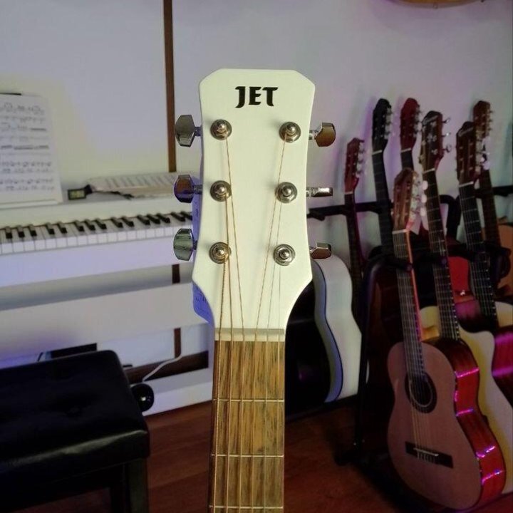 Новая акустическая гитара, дредноут JET JD-257 WHS