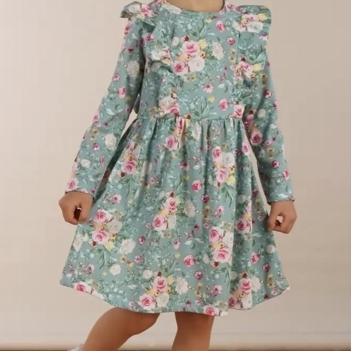 Трикотажное платье для девочки 110