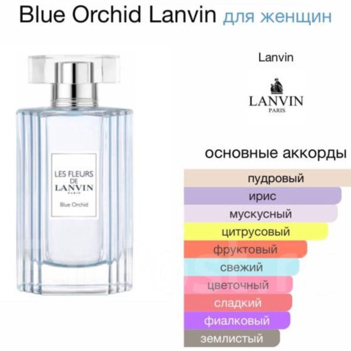 Женские духи LES Fleurs Blue Orchid Lanvin 90 мл.