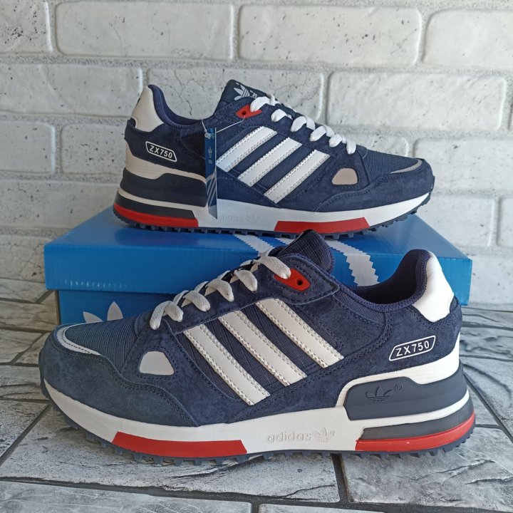 Кроссовки adidas zx 750 синие р2.2