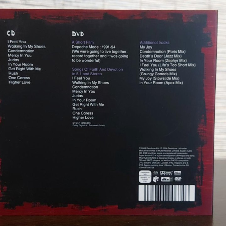 Sacd диск Depeche Mode:Songs Of Faith And Devotion